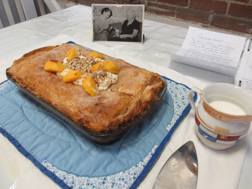 Peach cobbler (image by Catherine Lambrecht)