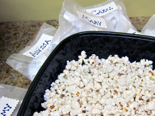 popcorn black bowl waxpaper bags homemade