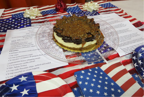 Cheesecake American flag turtle