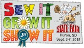 South Dakota State Fair logo 2015 sew grow show