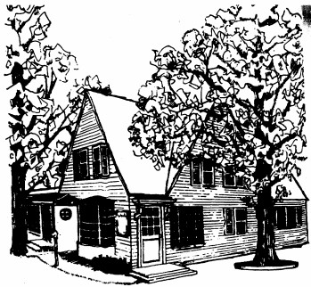 Colony House Trevor Wisconsin Line Drawing